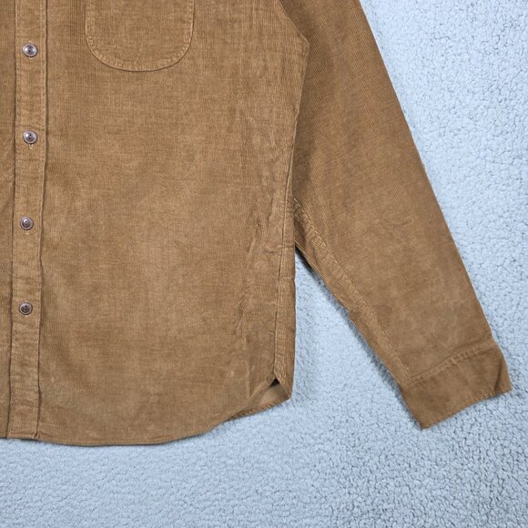J Crew Shirt Mens Size XL Dark Acorn Corduroy Work Shirt Button Down Classic Fit - Picture 5 of 14